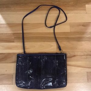 Purple snakeskin purse